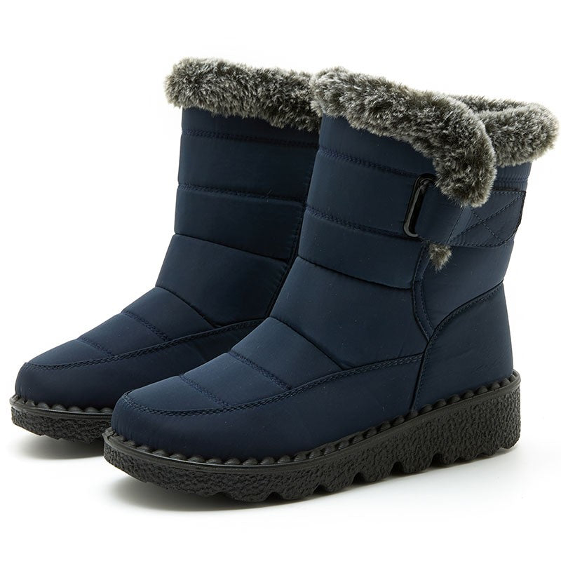 Boots Woman Fashion Winter Boots Women Winter Shoes Women's Snow Boots With Fur Super Warm Footwear Low Heels Middle Botas Mujer