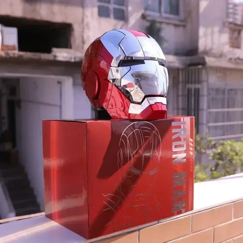 Mechahead Mk50 Jarvis Iron Man Helmet Luminous Voice Control Deformable Electric Opening Halloween Cos Mask Male Xmas Toys Gifts