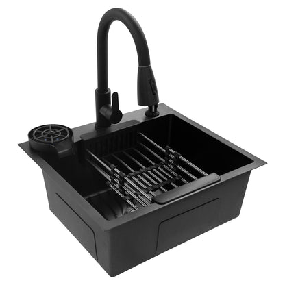 Kitchen Sink with Pull-Out Faucet and Soap Dispenser Multi-functional for Kitchens, Restaurants, Cafes, Bars, Hotels, etc