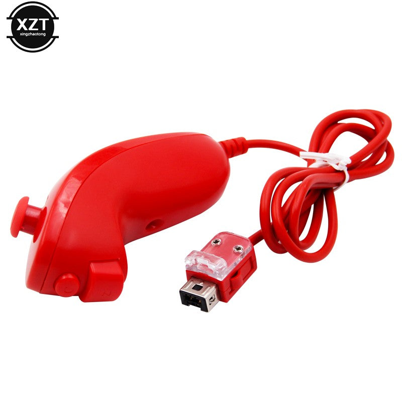 For Nintendo Wii Game Controller 5 colors Nunchuck Hand Curved Game Handle Controller Nunchuk For Wii Gamepad Accessories
