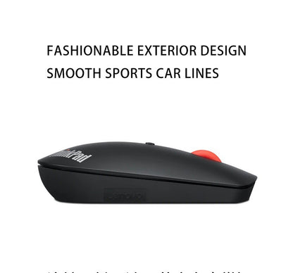 Mouse Sem Fio Lenovo ThinkPad Wireless Mouse 4Y50X88822 Mouse Dual Bluetooth Mouse de Escritório Mouse Laser Preto Mouse Ergonômico Mouse para Notebook