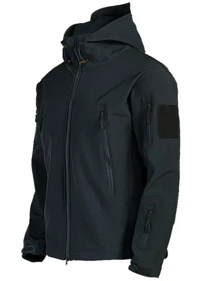 Jaquetas Militares Masculinas Soft Shell Shark Skin Táticas Corta-vento Impermeáveis Jaquetas Masculinas de Combate Casacos Bomber Masculinos com Capuz