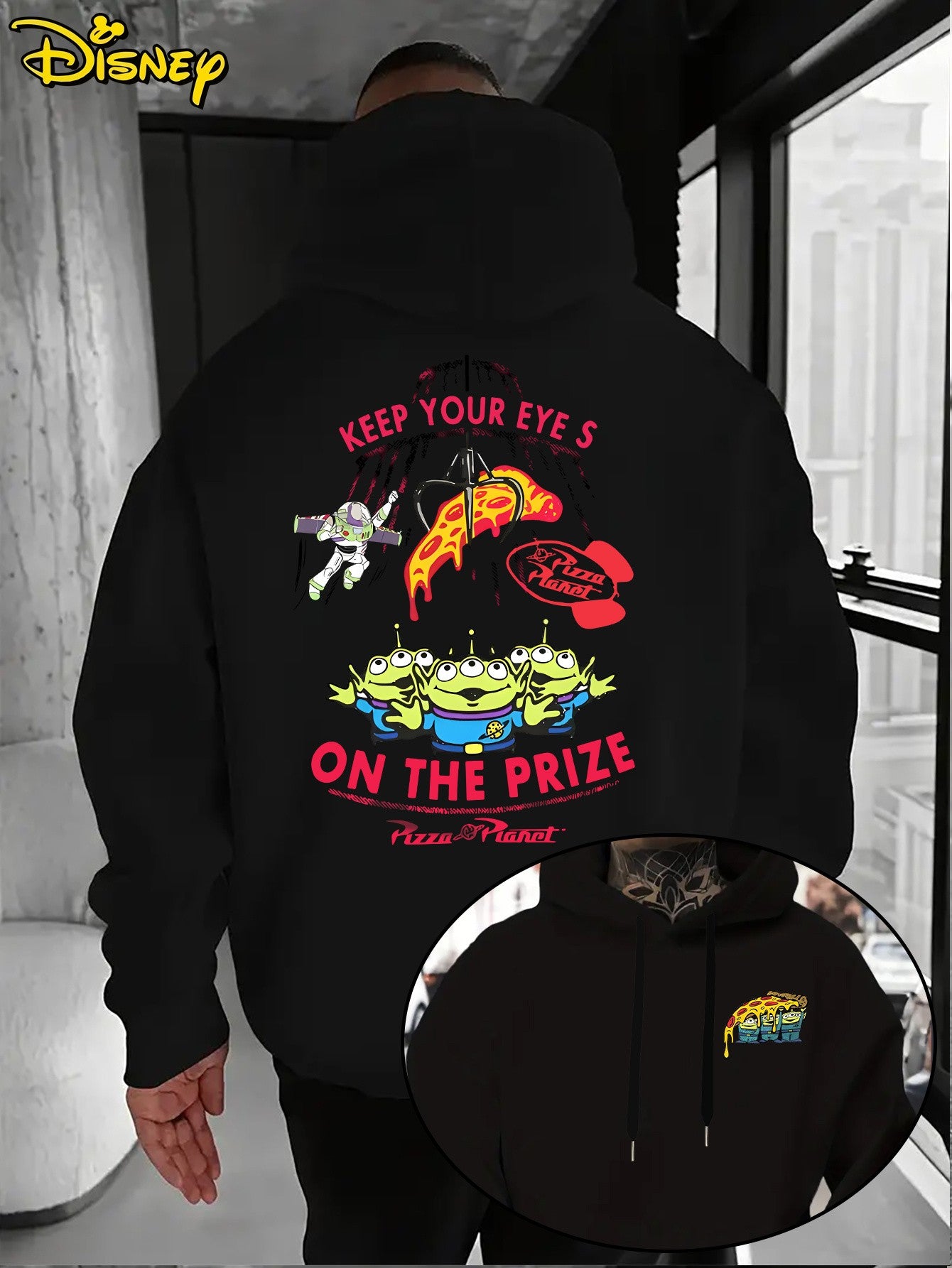 Disney Men's Toy Story Big Eyes Cartoon Hoodie Autumn/Winter New Casual Fashion Men's and Women's Street Wear