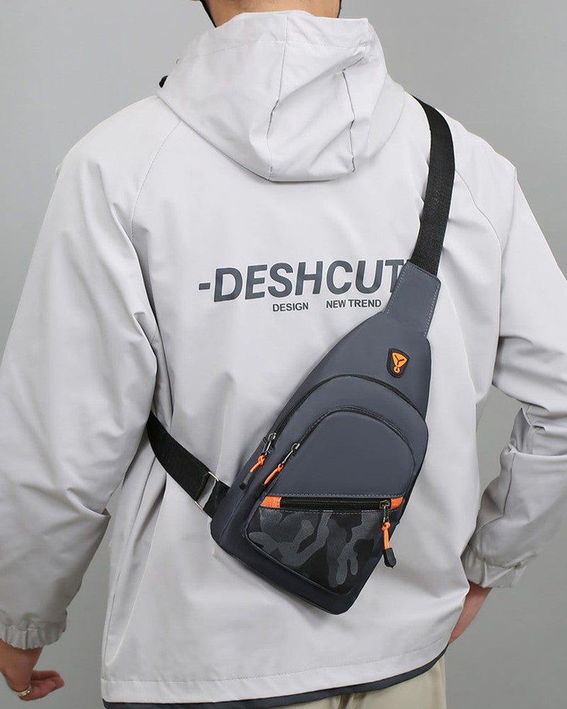 Rilibegan Nylon Men's Chest Bag 2023 New Portable Casual Shoulder Bag Trendy and Unique Design Crossbody Bag