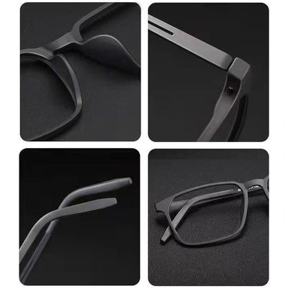 Blue Light Blocking Reading Glasses Men Women Ultralight TR90 Titanium Alloy Optical Frame Eyeglasses Square Eyewear