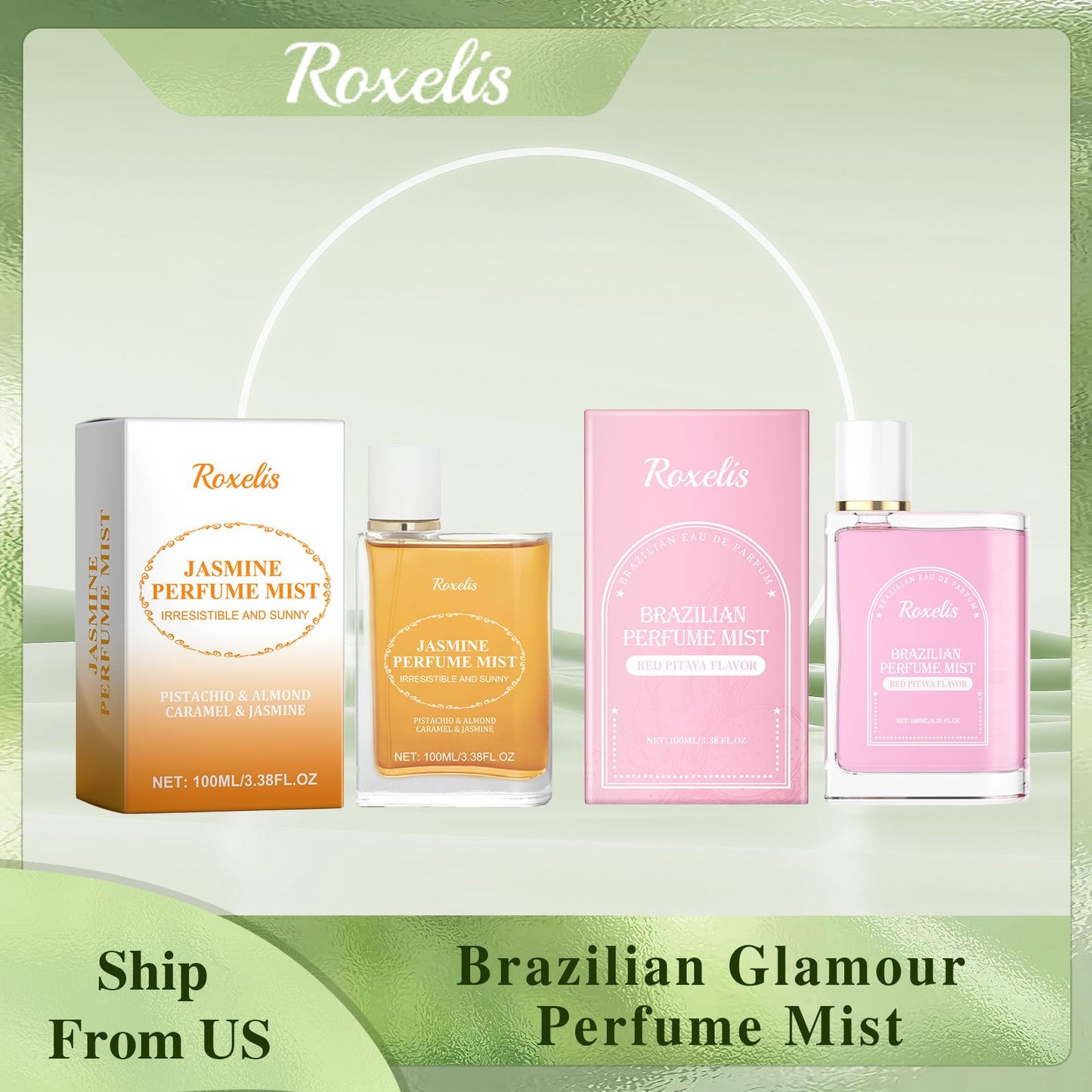 Roxelis 100ml Brazilian Style Perfume Light Fragrance Red Pitaya Jasmine Scent Fresh Long Lasting Aroma Dating Flirting Perfume