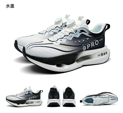 Tênis Esportivo de Corrida Placa de Carbono Especializada Maratona Amortecimento a Ar Masculino Respirável Leve Feminino Confortável Antiderrapante