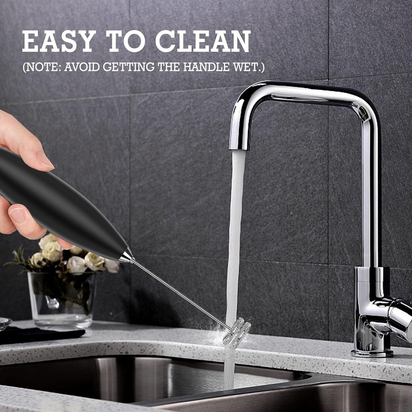 Espumador de Leite Potente para Cozinha, Batedor de Bebidas Portátil a Pilha para Café, Lattes, Cappuccino, Matcha – Ideal para Presente