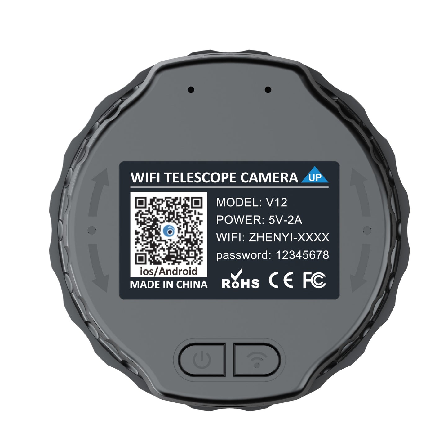 Câmera Ocular Eletrônica Wifi Digital 2,0 Polegadas TFT Foto Vídeo Ocular Ótico Gravador Telescópio para Observação de Pássaros