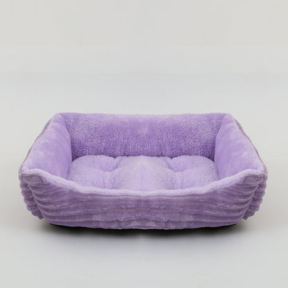 Cama para Cães e Gatos, Quadrada, Pelúcia, Canil, Sofá-Cama para Cães de Porte Médio e Pequeno, Almofada Calmante para Pets, Casa, Artigos para Animais de Estimação, Inverno