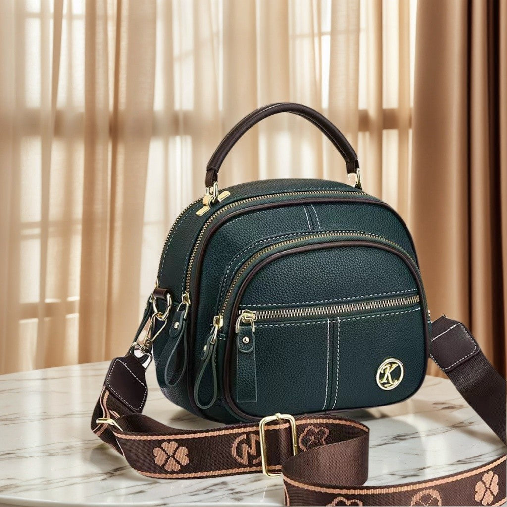 Luxury Multi-pocket Women's Shoulder Bag Hard Leather Handbag For Female Fashion