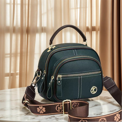 Luxury Multi-pocket Women's Shoulder Bag Hard Leather Handbag For Female Fashion