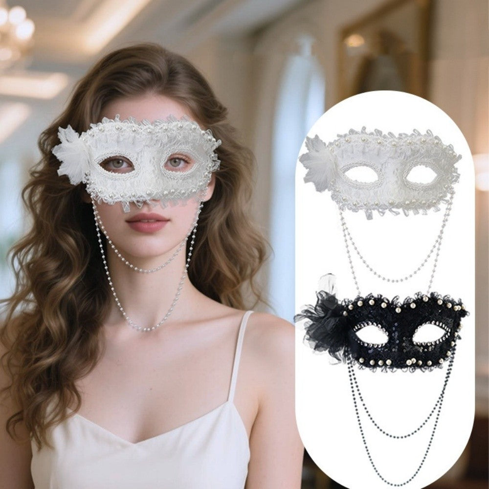 Party Masks Intricate Venice Princess Masquerade Mask Side Flower Mask Refined Cosplay Costume Mask For Party Halloween Dress