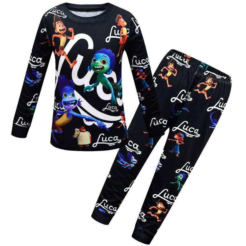 Pijama Infantil Disney Pixar Luca Desenho Animado Cosplay Roupa de Dormir Kawaii Pijama Luca Anime Manga Longa Roupa de Casa Pijama Infantil Presente