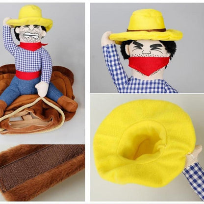Roupas de Cachorro Fantasia de Cowboy Engraçada para Cães, Traje de Algodão para Cães Pequenos, Médios e Grandes, Suprimentos para Animais de Estimação, Presente e Decoração para Cães