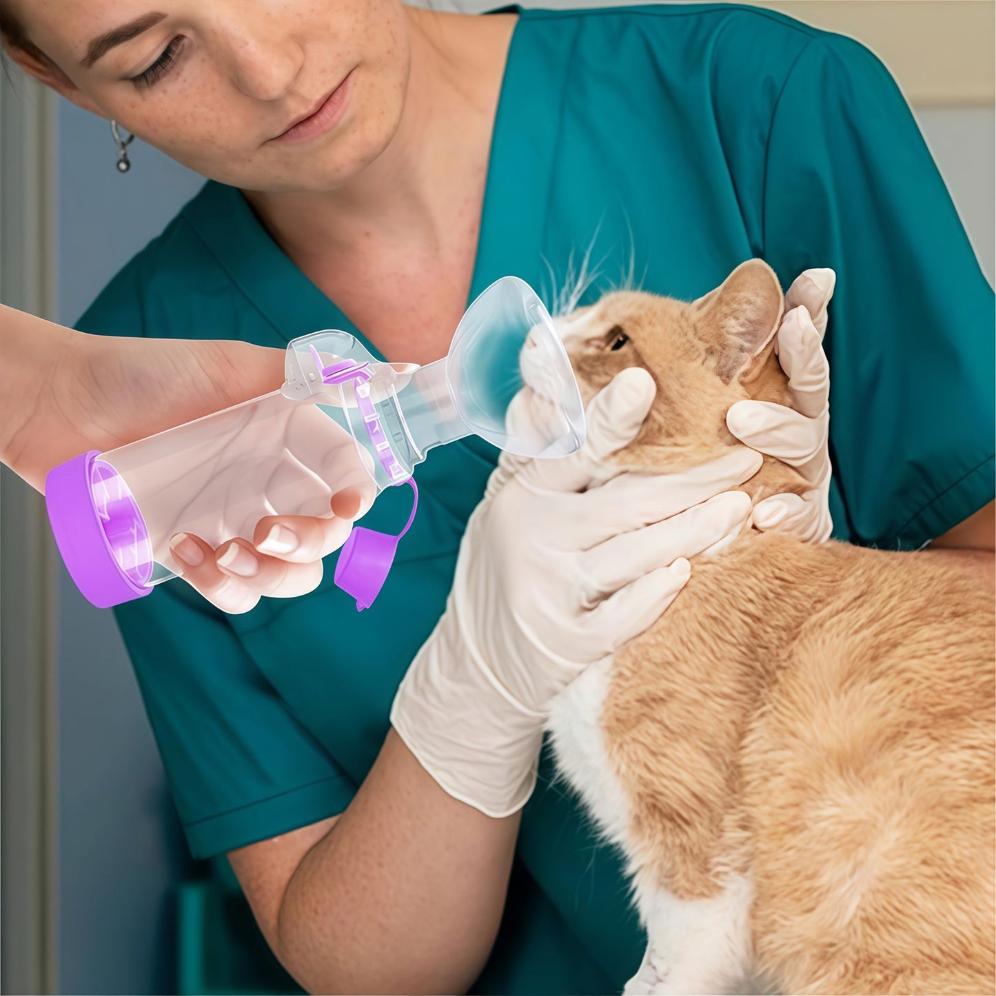 Nebulizadores para pets, para gatos e cachorros, nebulizador portátil, com duas máscaras de silicone incluídas.