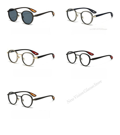 Vintage Designer Outdoor Sunglasses Men Round Fashion Plastic Titanium High Quality Sun Glasses Man UV Protection Glasses Woman