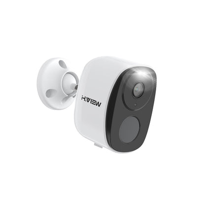 H.VIEW PIR Battery Powered Camera Wireless Outdoor, 2K 3MP WiFi Security Camera with Spotlight Siren, 2-Way Audio, Waterproof
