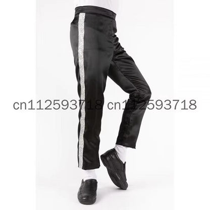 Dacne King Michael Jackson Billie Jean Pants in Black Ankle Style Trousers for Impersonator