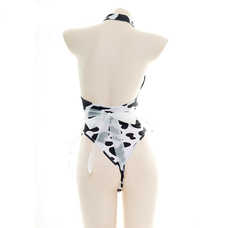 AniLV Cow Series Swimsuit Bodysuit Bikini Maid Unifrom Costume Summer Beach Kawaii Girl Swimwear Skirt Uniform Set Cosplay