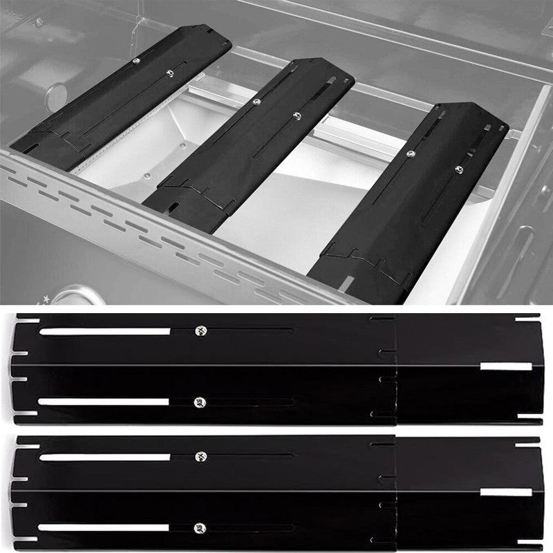 Universal Heat Plates Tent Shield Grill Parts Stainless Steel Adjustable Burner Cover Flame Tamer for Nexgrill Parts Charbroil