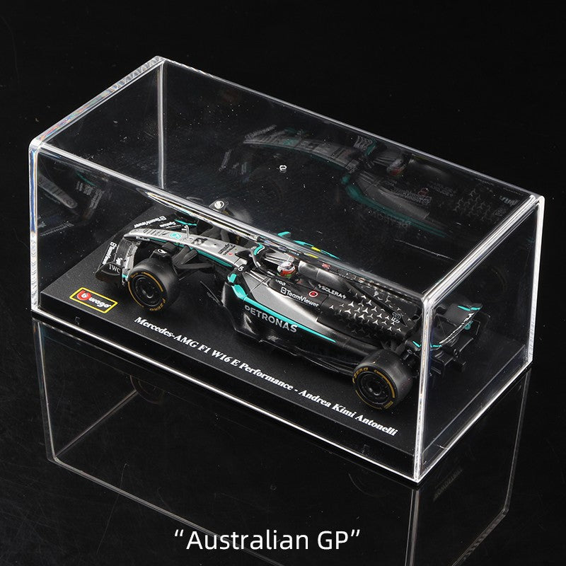 Bburago 1:43 Modelo F1 Com Capacete 2025 Liga Miniatura Diecast Carro de Corrida Fórmula Brinquedo MCL39 W16 SF25 RB21