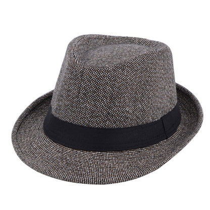 Chapéu de Lã para Casamento Primavera Verão para Homens de Meia-Idade, Casal, Moda Outono Inverno, Festa Xadrez, Design de Luxo, Chapéu Jazz Fedora para Mulheres