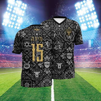Israeli Men Sun Protection Short-Sleeved Tee Beitar Jerusalem Jersey Summer Breathable Balloon Clothing Plus Size Sports T-shirt