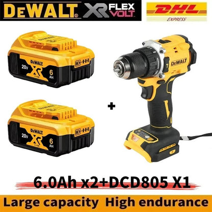 Parafusadeira elétrica compacta sem escova recarregável DEWALT Lithium 20V DCD805