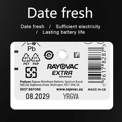Hearing Aid Batteries A312 312A ZA312 312 PR41 RAYOVAC EXTRA 60 PCS Zinc Air Performance Hearing Aid Battery A312 Free Shipping