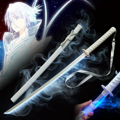 40inch Vapour Rukia Katana Glow Fog Sword Anime Bleach Cosplay Real Size Japanese Katana Original Samurai Led Lightsabre Gift