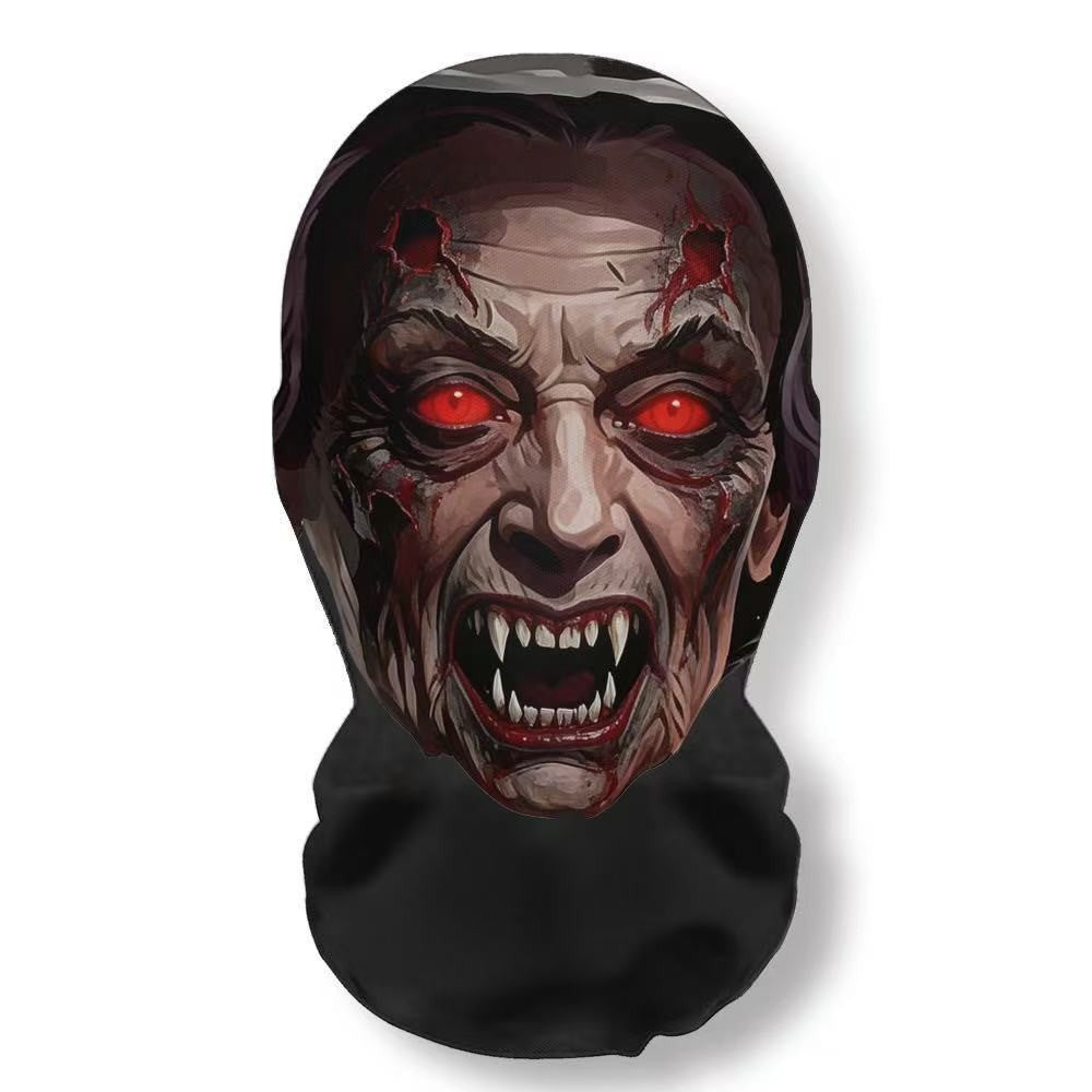 Realistic 3D Horror Skull Zombie Full Face Mask Breathable Mesh Headgear Cosplay Prop for Halloween Party Prank Carnival Costume