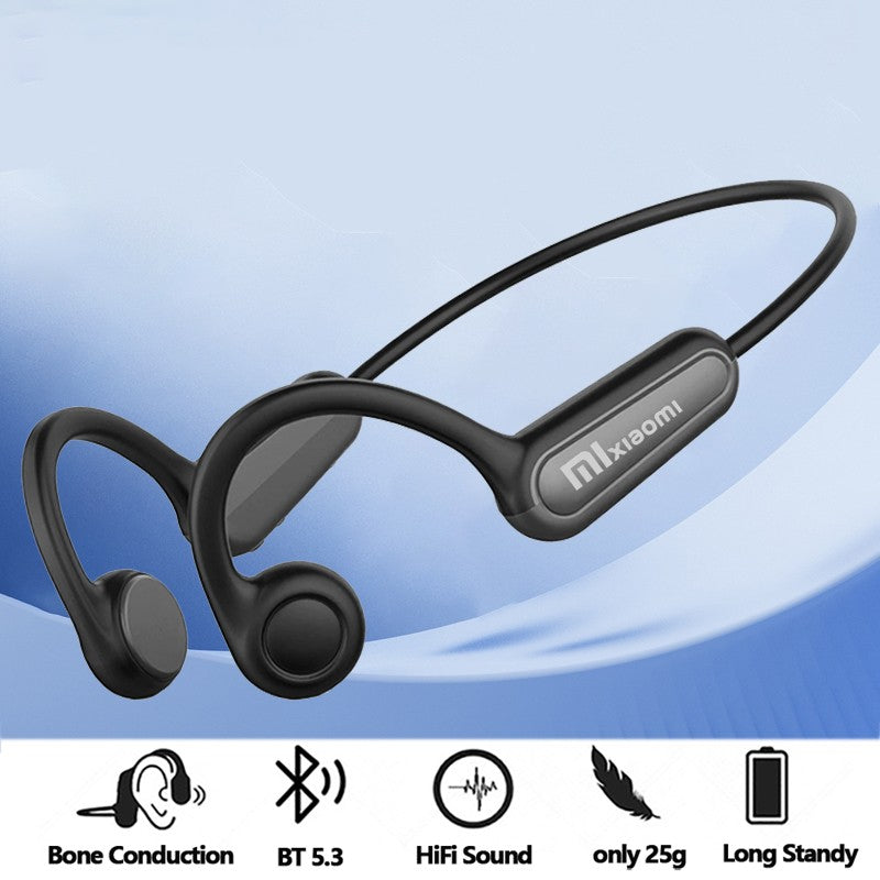 Real Bone Conduction Headphone Wireless Earphone Bluetooth 5.3 Sports Headsets Hands-free with Mic for Running