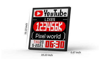 Divoom Pixoo 64 WiFi Pixel Art Display Moldura Digital WiFi com Controle via Aplicativo, Painel de LED 64 x 64 para Decoração de Sala de Jogos