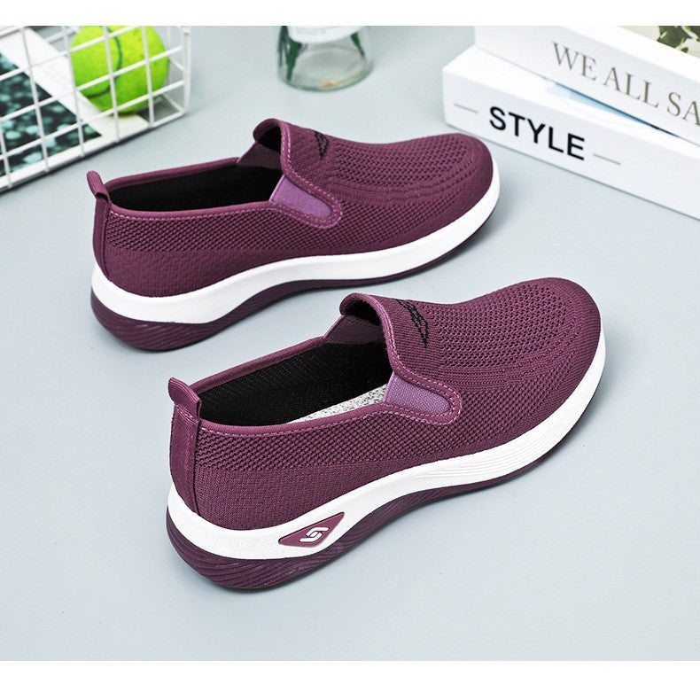 Women Casual Sports Shoes Breathable Lightweight Sneakers Anti-slip Flats Outdoor Running Walking Shoes Female Vulcanized Shoes