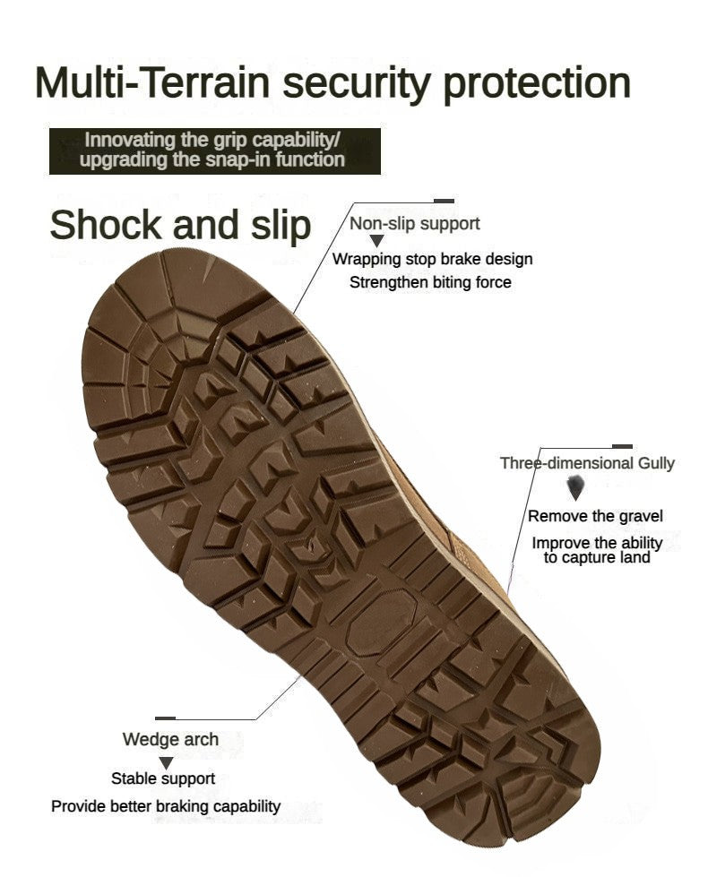 Novas Botas Táticas de Combate Masculinas de Couro para Homens, Botas Masculinas Respiráveis de Cano Curto para Caminhada ao Ar Livre e Deserto