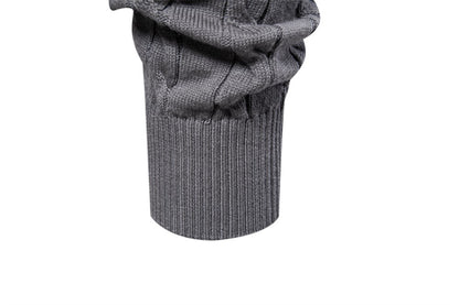 AIOPESON Mens Giraffe Embroidery Cotton Sweaters Round Neck Classic Twist Patterned Pullover Knitted Sweater for Men