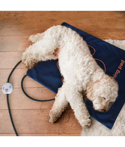 Almofada de aquecimento elétrica para animais de estimação 45×60cm cobertor para cães gatos almofada aquecedora de inverno à prova d'água tapetes para cães com temperatura ajustável Plugue EUA/Reino Unido/UE