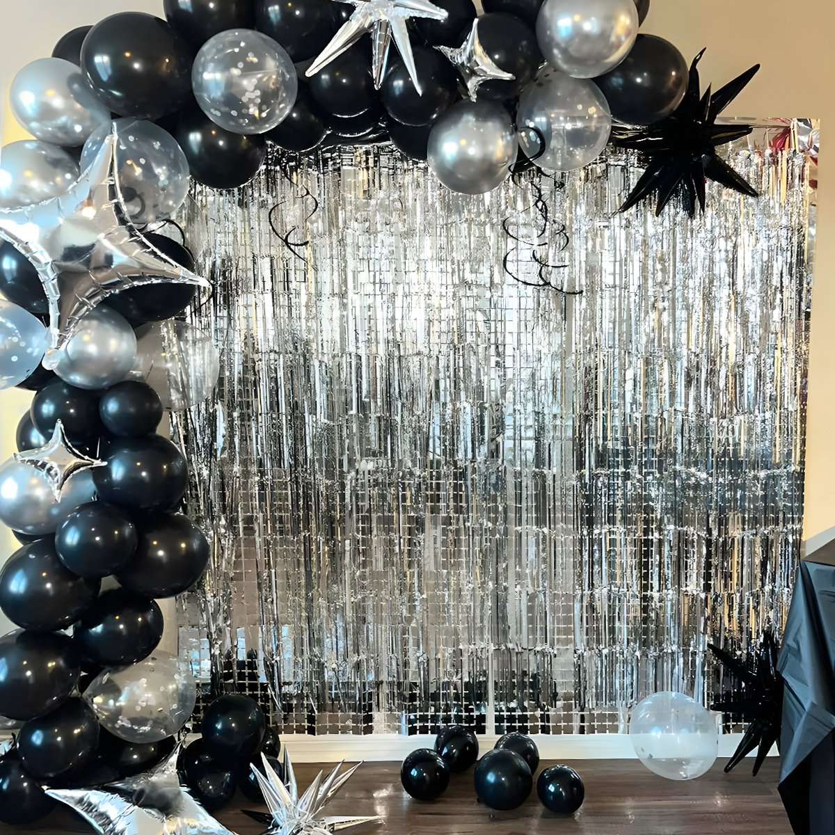 Party Backdrop Metallic Foil Fringe Tinsel Curtain Adult Kids Birthday Party Wedding Decoration Baby Shower Favor Supplies