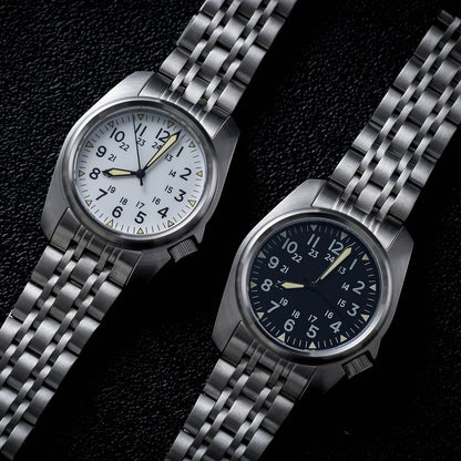 Sapphire Crystal Men Watches Japan movement waterproof 5Bar Swimming Luxury Business Stainless Steel vintage Pilot Men watch