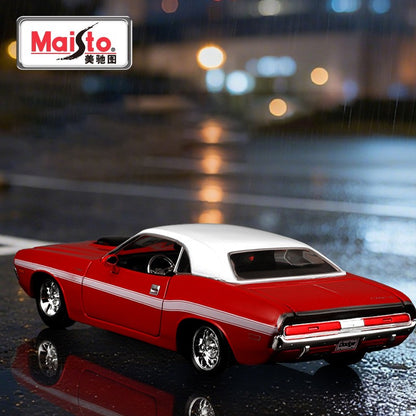 Maisto 1:24 Dodge Challenger R/T Coupé 1970 Carro de Liga Fundido e Veículos de Brinquedo Modelo de Carro em Miniatura para Crianças