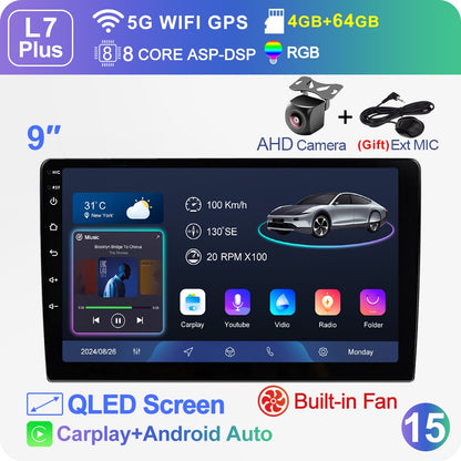 LEHX L3X 5G WIFI 2din 9 inch Android 15 Car Radio Steeo CarPlay gps for Toyota VW Hyundai Kia Honda LADA FIAT Autoradio Headunit