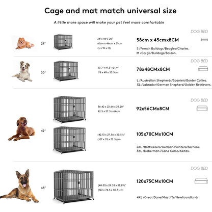 Camas laváveis para cães grandes Confortável Cama ortopédica para cães de espuma Travesseiro para animais de estimação Cama para cães de canil