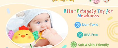 Car Seat Toys Newborn Toys Stroller Toy Baby Toys Carseat Toy for Infants for Carseat Stroller Crib with Music Rattles Teether