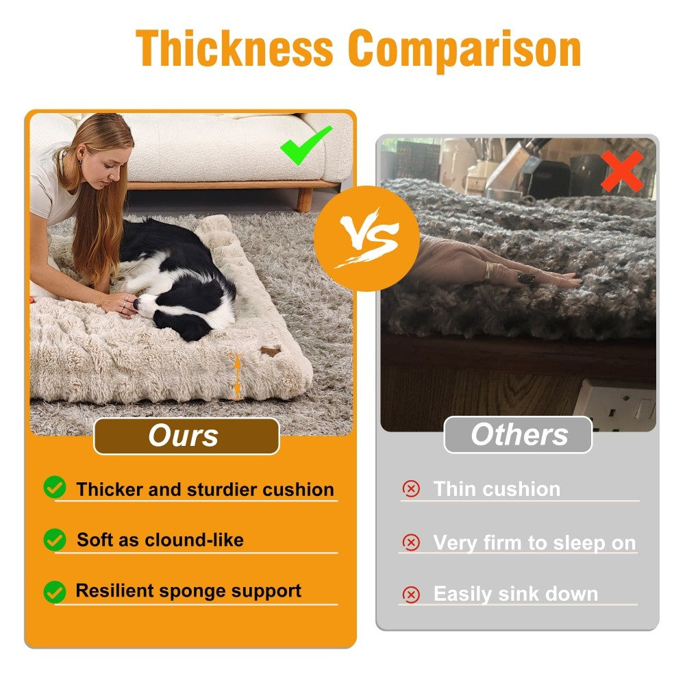 Cama para Cães Ultra Macia Almofada Macia para Pets Cama para Cães Grandes Colchão para Filhotes Tapete Lavável