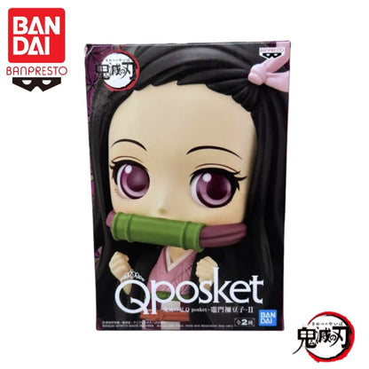 Em Estoque Bandai Original Banpresto Demon Slayer Qposket Kamado Nezuko Action Figure Modelo Boneca Nova Em Caixa Personagens de Anime