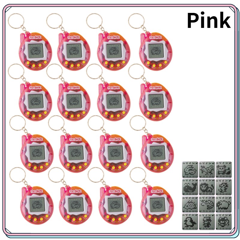 6-48PCS Virtual Pet Keychain Digital Pet Electronic Handheld Game Video Game Party Birthday Nostalgic 90s
