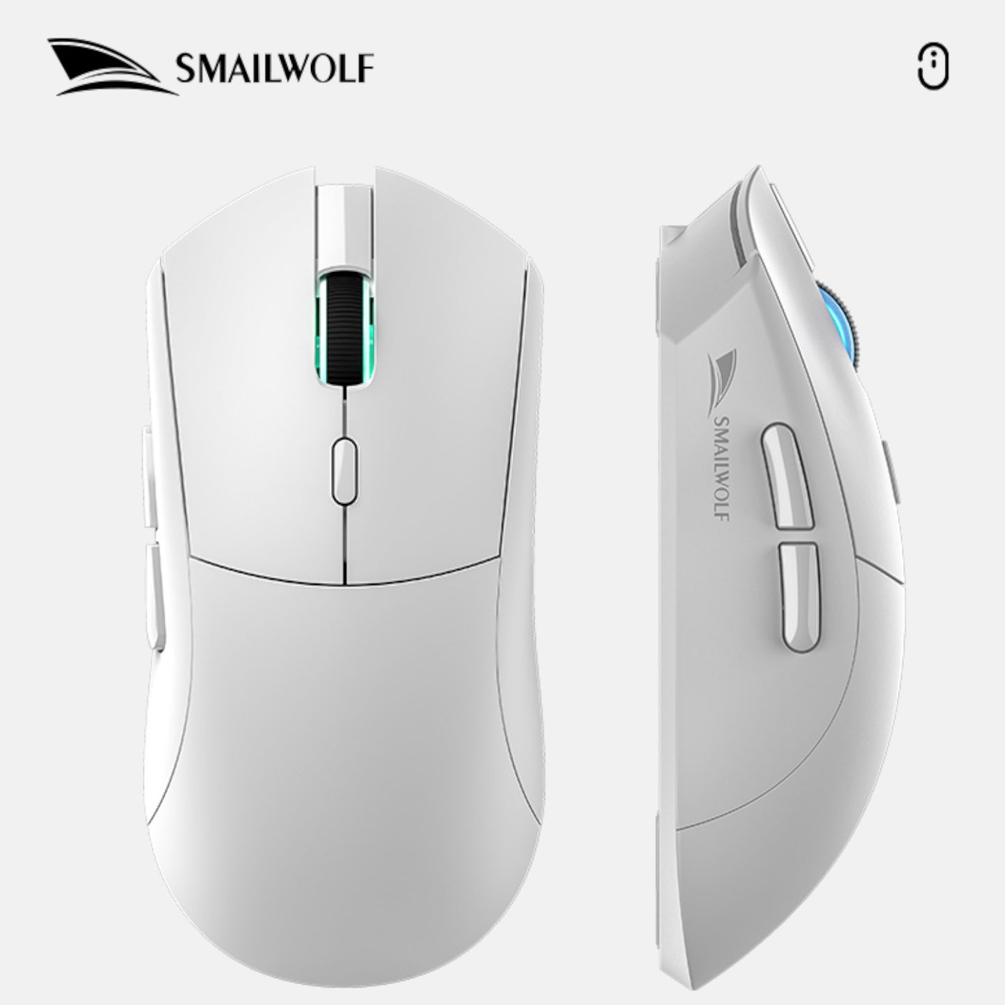 SMAILWOLF RS7 mouse gamer sem fio Bluetooth três modos e-sports 2000DPI mouse de escritório e jogos PAW3311 ajustável em seis velocidades