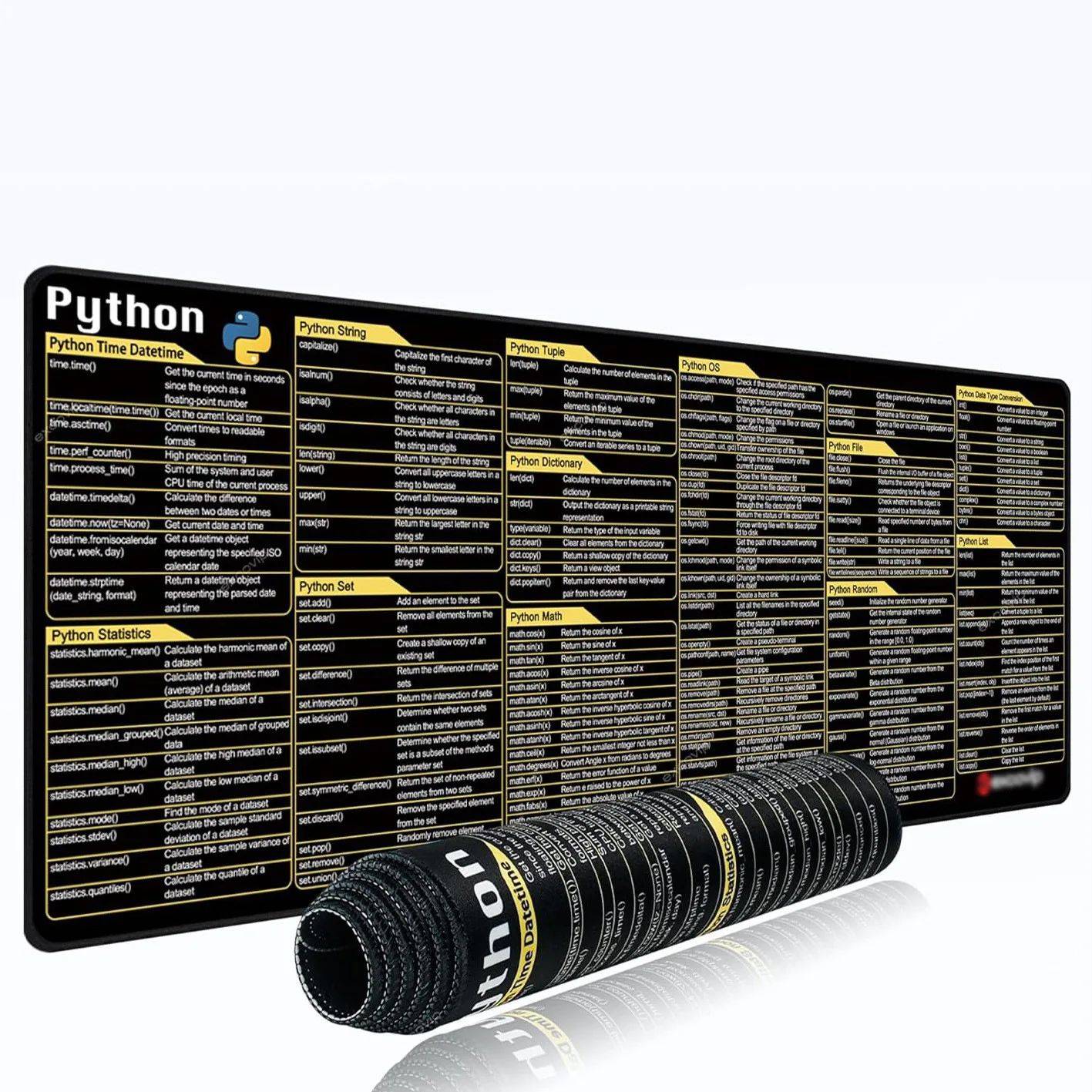 Office Mouse Pad English Linux Python Shortcut Pattern Excel Mouse Pad Desk Mat Computer Keyboard Pad Starters for Office Worker