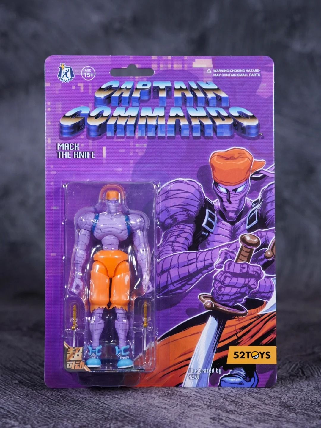 52toys Captain Commando 1/18 Figure Mack The Knife Ginzu The Ninja Baby Head Arcade Game Action Doll Toy Birthday Gifts Hot
